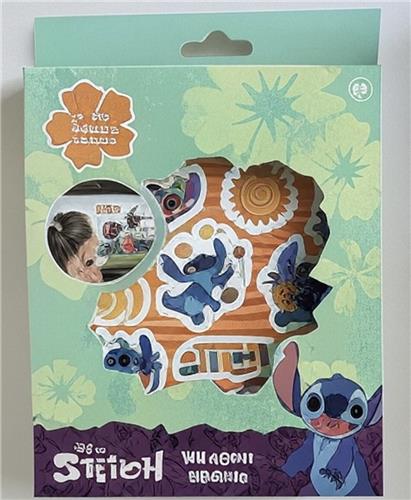 Disney Stitch raamstickers - 38 herbruikbare stickers - met achtergrond - leuk voor in auto of op de raam