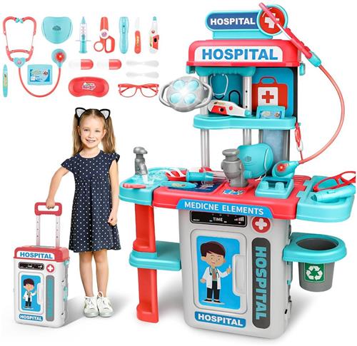 DailySupplies Dokterset Speelgoed - Dierenarts Speelgoed - Dokterset - Kinderspeelgoed voor Jongens en Meisjes - Vanaf 2 Jaar geschikt voor 3, 4, 5 en Ouder - met Operatietafel