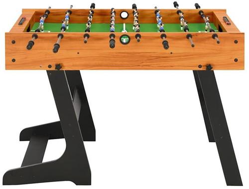 Tafelvoetbal  Voetbaltafel  Fussbaltafel  Tafelspel  Spelontwerp  Lichtbruin Composite Materiaal  Opvouwbaar en Compact 121x61x80 cm