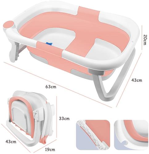 Hondenzwembad  Hondenbad  Dierenbad  Hondenwasbak  Opzetbad  Opvouwbaar Design  Anti-Slip Bodem  63x43x20 cm Roze  Met Stopkraan