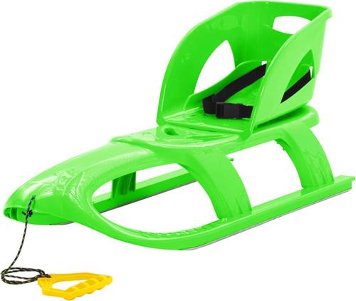 vidaXL - Slee - met - zitje - 102,5x40x23 - cm - polypropeen - groen