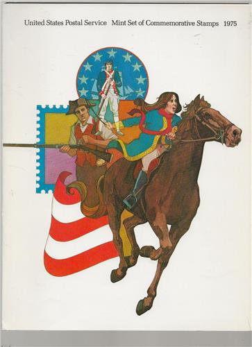 JAARSET POSTZEGELS USA 1975