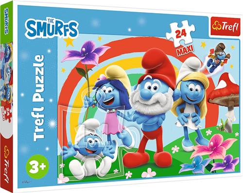 Trefl puzzel Smurfen 24 maxi - kinderpuzzel The Smurfs.