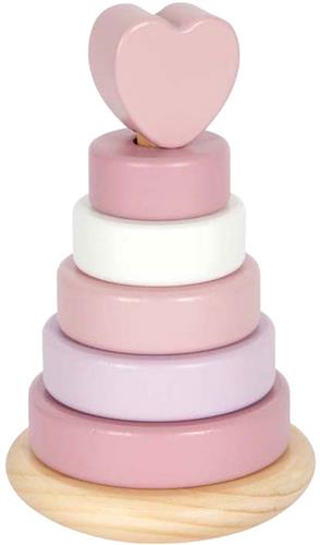Small Foot - Houten Stapeltoren Roze - 7dlg.