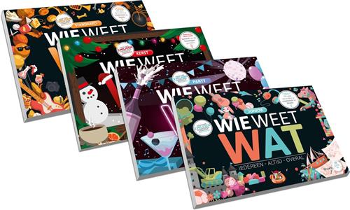 White Goblin Games - Wie Weet Wat - Pakket 1 - Standaard + Kerst + Junior + Party