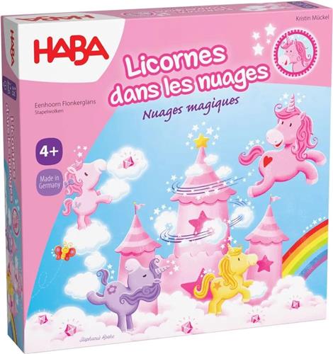 Haba bordspel Eenhoorns in de wolken magisch wolkenspel educatief.