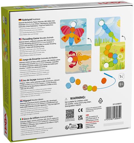 Haba rijgspel houten dieren [1,5 jaar +]