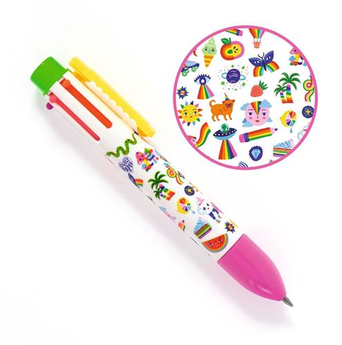 Djeco Rainbow pen Sarah - kleurrijke pen voor kinderen - set van 9 stuks.
