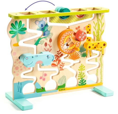 Djeco baby speelgoed - kleurrijke Cascadou rammelaar voor baby's.