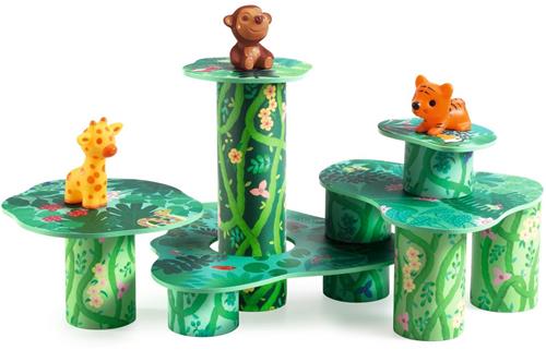 Djeco baby speelgoed TopaniTube kleurrijk stapelplezier.