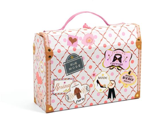 Djeco briefpapier set Lovely Paper Valise papeterie Tinou voor kinderen.