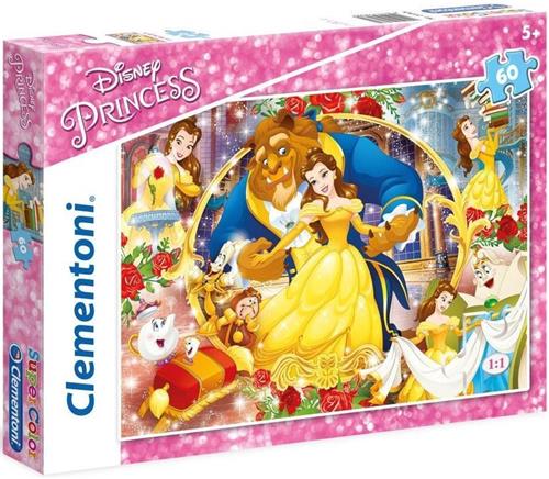 Clementoni - Superkleur puzzels - Princess - 60 stukjes - Disney