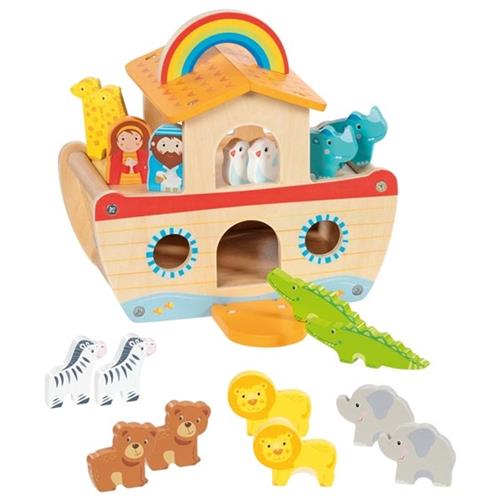 Goki houten poppenhuis Ark van Noah - educatief speelgoed set.
