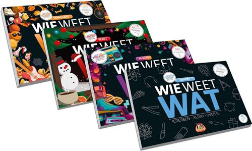 White Goblin Games - Wie Weet Wat - Pakket 4 - Standaard + Kerst + 70/80/90 + Expert