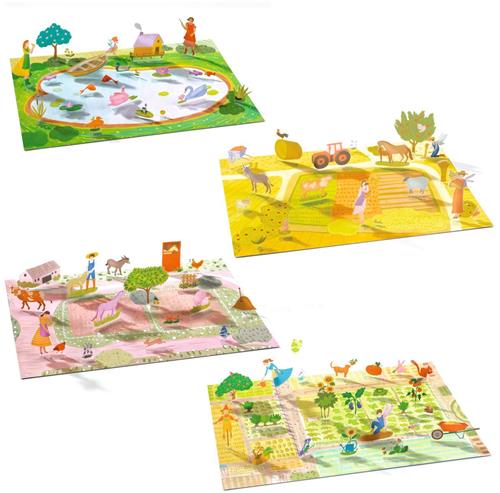 Djeco stickers boerderij - creatieve speelset stickers kinderen.