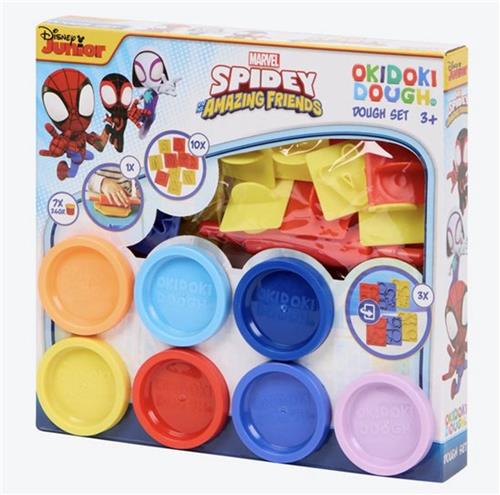 Spidey Klei Set  7x26g Klei  Inclusief 10 Vormpjes & Roller  Marvel Boetseerklei voor Kinderen  Creatief Speelgoed vanaf 3 Jaar  Marvel Boetseerklei Set  Creatief Speelgoed  Spidey and His Amazing Friends