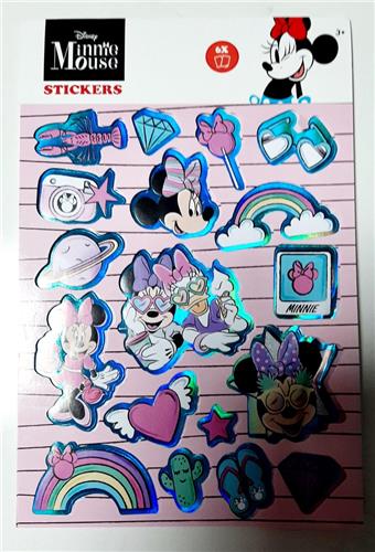 stickerboek met 6 stickervellen - Minnie Mouse - Disney - ca. 100 stickers - roze