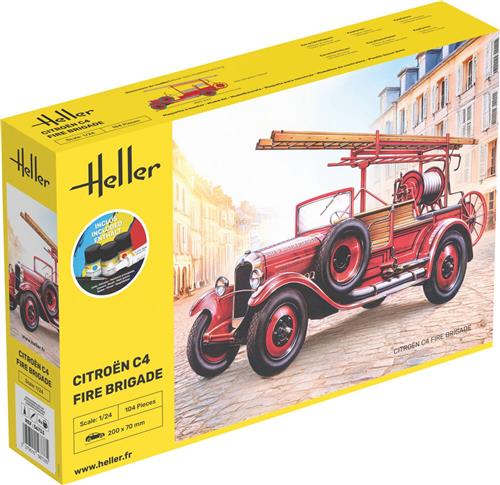Heller Modelbouwpakket Militaire voertuigen - 56733 Citroën C4 Fire Brigade - Brandweerwagen - Starter Kit Plastic - 1:24 -