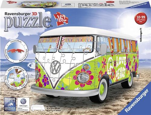 Ravensburger Volkswagen bus T1 Hippie style - 3D puzzel - 162 stukjes