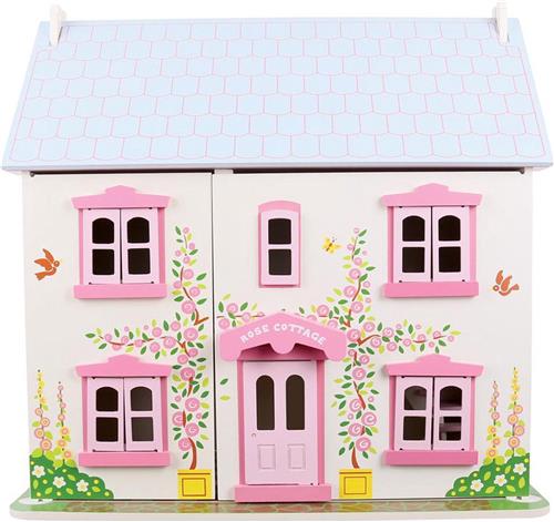 Bigjigs - Poppenhuis - Rose Cottage - Inclusief meubilair en familie