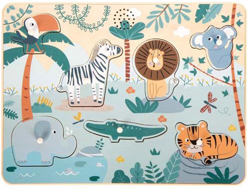 Small Foot - Houten Dierengeluiden Puzzel Safari