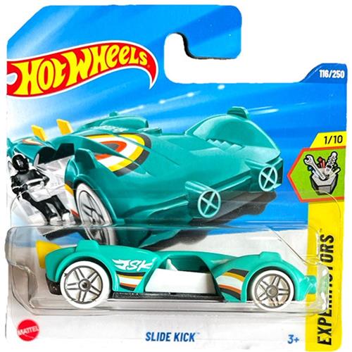 HOT WHEELS SLIDE KICK TURQUISE 116/250 1:64 HW EXPERIMOTORS 1/10 SHORT CARD