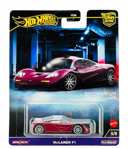 Hot Wheels Premium McLaren F1 Exotische Envy 5/5 Auto 1:64