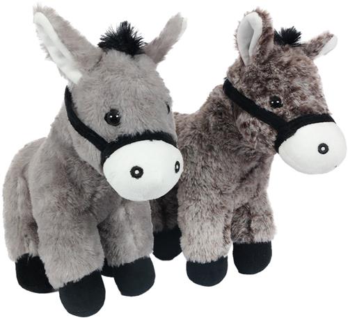 PIA Soft Toys - Set van 2 Pluche Ezel Knuffels - 2 ass. - 26 cm