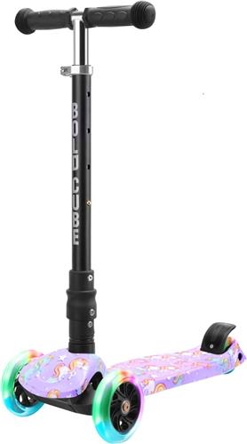 BOLDCUBE - Unicorn Step 3 Wielen voor Meisje - Kinderstep met 3 Lichtgevende Wielen- Opvouwbaar -vanaf 5 jaar