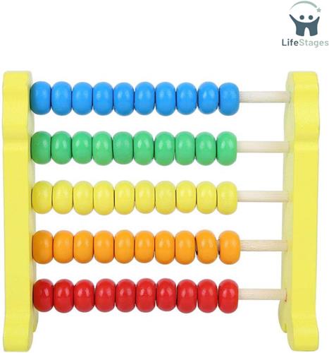 LifeStages - Rekenrek - Rekenrek - Rekenspeelgoed - Houten Onderwijsspeelgoed -Kleuterleerspeelgoed Peutergetal -Leer telraam -Klassiek houten speelgoed - voor baby jongen baby meisje
