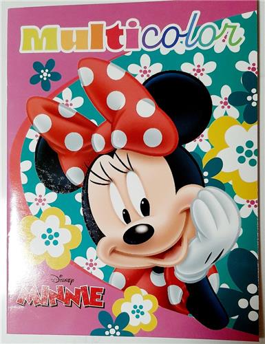 Multicolor Disney - Minnie Mouse kleurboek - bloemen roze - 32 pagina's - 16 voorbeelden en kleurplaten