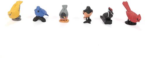 PIA Soft Toys - Mini vogel set 6 ass. - 4-8 cm