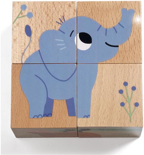 Djeco houten puzzel Wild & Co - FSC 100% - wilde dieren.