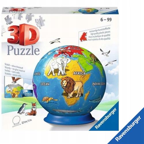 Ravensburger 3D Wereldbol Puzzel 72 Stukjes Educatief Speelgoed