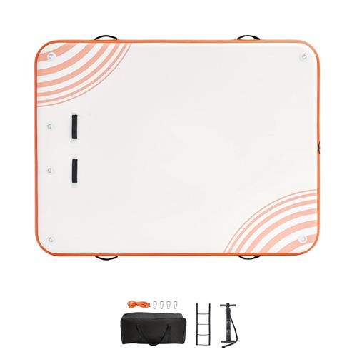 Opblaasbare Drijvende Steiger  Drijvend Platform  Zwemsteiger  Watersteiger  Opblaasbare Steiger  Afmeting 3,05x3,05 meter  Inclusief Ladder  Duurzaam PVC