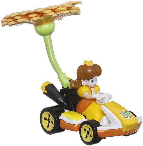 Hot Wheels - Mariokart - Princess Daisy - Standard Kart + Flower Glider - 1:64