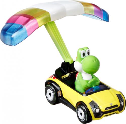 Hot Wheels Racebaanauto Mario Kart Yoshi 1:64 Diecast Geel