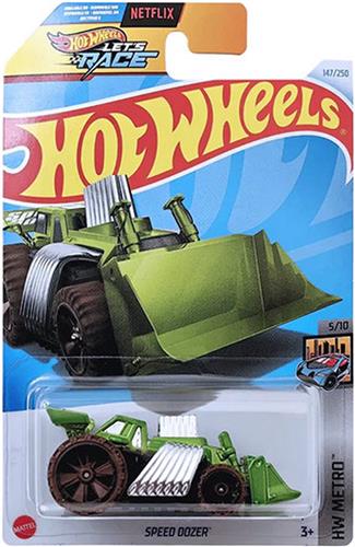 HOT WHEELS SPEED DOZER GREEN/BROWN 147/250 1:64 HW METRO 5/10