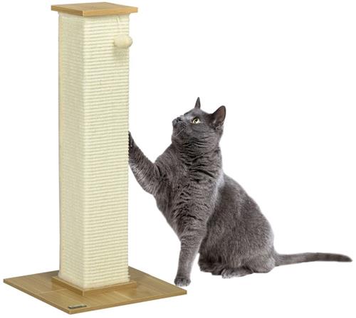 Krabpaal  Kattenkrabpaal  Kattenmeubel  Kattenboom  Krabtoren  Compact 80 cm Hoog  Natuurlijk Sisalmateriaal
