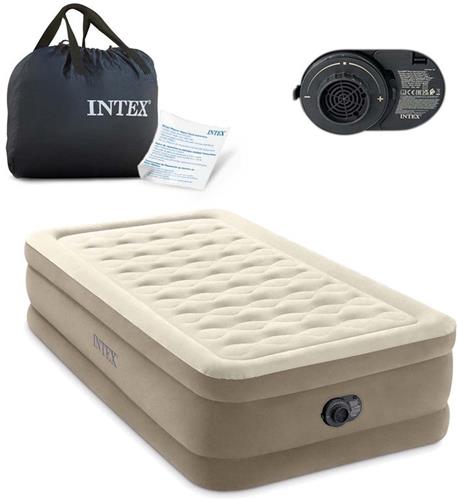 Luchtbed  Opblaasbaar Bed  Slaapmat  Luchtmatras  Opblaasbed  Ingebouwde Elektrische Pomp  191x99x46 cm  Fiber-Tech & Dura-Beam Technologie