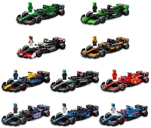 LEGO Formule 1 Speed Champions 10-delige set - Bouwset met raceauto + 1 verzamelminifiguur