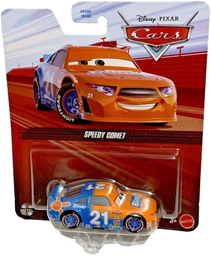 Disney Cars auto voertuig Speedy Comet - afmeting 7 cm schaal 1:55