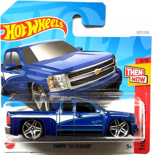 HOT WHEELS CHEVY SILVERADO BLUE/WHITE 207/250 1:64 HW THEN AND NOW 3/10