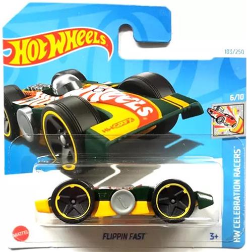 HOT WHEELS FLIPPIN FAST RACING/GREEN 103/250 1:64 HW CELEBRATION RACERS 6/10