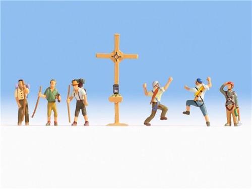 Bergbeklimmers Met Kruis