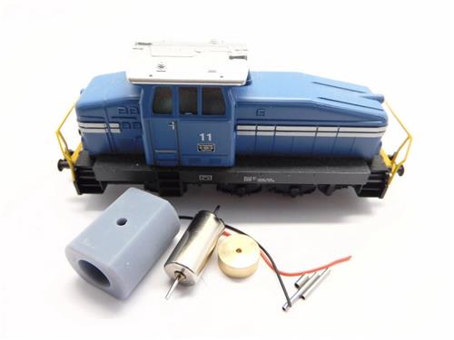 micromotor HMT011F motor ombouwset voor Märklin Trix H0 BR 89, BR 98, DHG 500 (DB, Privat, SBB, VTG) , DHG 700, Gp (DSB), KLVM (Circus), Reeks 8000 (SNCB), U43, V5 (SJ)