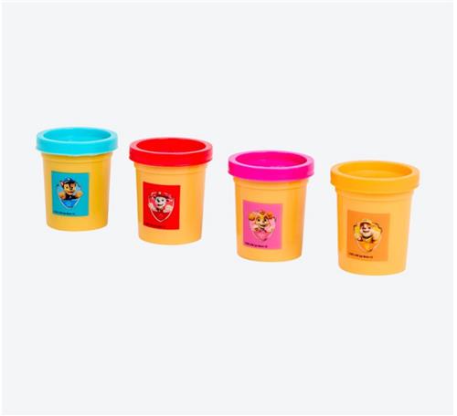 Paw Patrol Klei 4x55g Met Stempels  Boetseerklei Set voor Kinderen  Nickelodeon Speelgoed  Creatief Spelen met Chase, Marshall, Skye & Rubble  Kindvriendelijk & Niet Giftig  Voor Peuters & Kleuters  Cadeau voor Jongens & Meisjes vanaf 3 Jaar