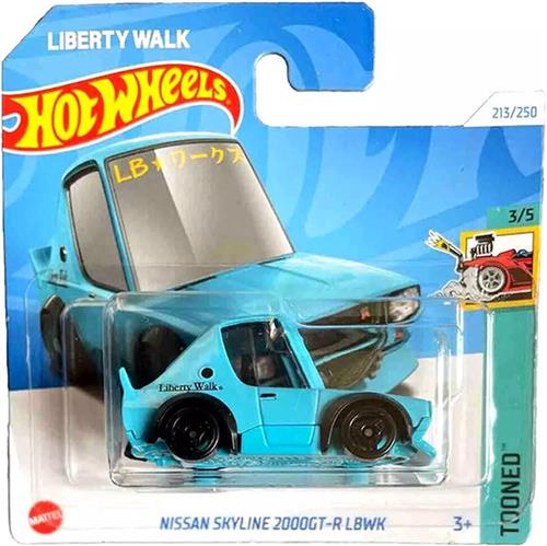 HOT WHEELS NISSAN SKYLINE 2000GT-R LBWK SKY BLEU 213/250 1:64 HW TOONED 3/5 LIBERTY WALK