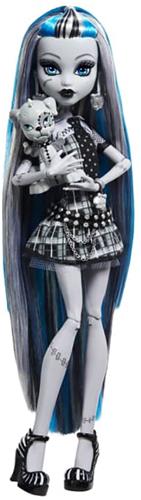 Mattel Monster High Reel Drama Doll Frankie Stein in Black And White Dolls