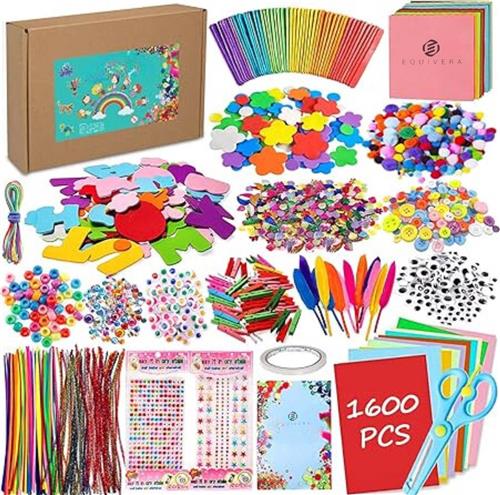 Equivera Knutselkoffer - Knutselset voor jongens en meisjes - Knutseldoos - Knutselkoffer voor Jongens en Meisjes - Knutselkoffer Kinderen - Cadeautip voor uw kind!